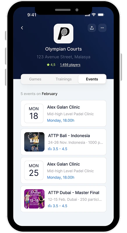 Events view